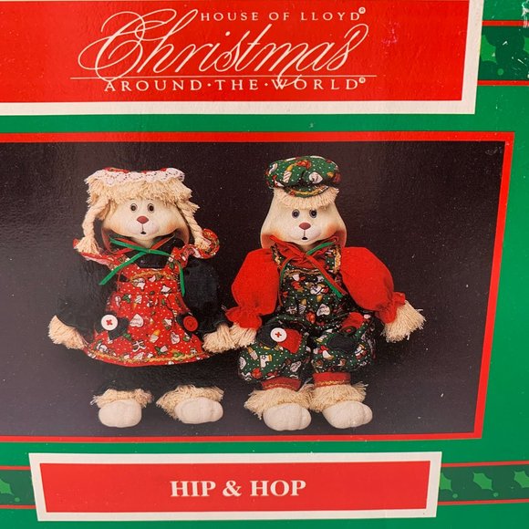 VINTAGE HOUSE OF LLOYDS CHRISTMAS AROUND THE WORLD HIP & HOP Bunny set - Picture 2 of 8